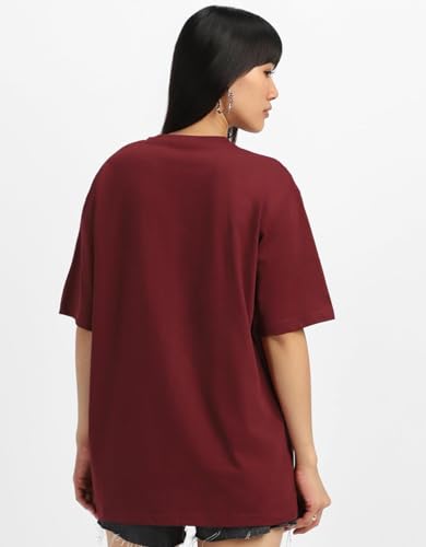 Image of JUNEBERRY 100% Pure Cotton, Pack of 2,Round Neck, Oversized Loose,Drop Shoulder,Graphic Printed, Half Sleeve T-Shirts for Women & Girls, in Different Colors, with Sizes Range from S to 2XL.