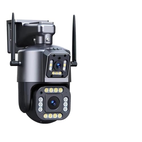 Cámara IP HD con zoom 10X para vigilar exteriores sin perder detalle con tres pantallas