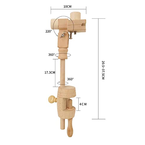 Support broderie réglable double : lot de 2 structures bois point de croix - 2