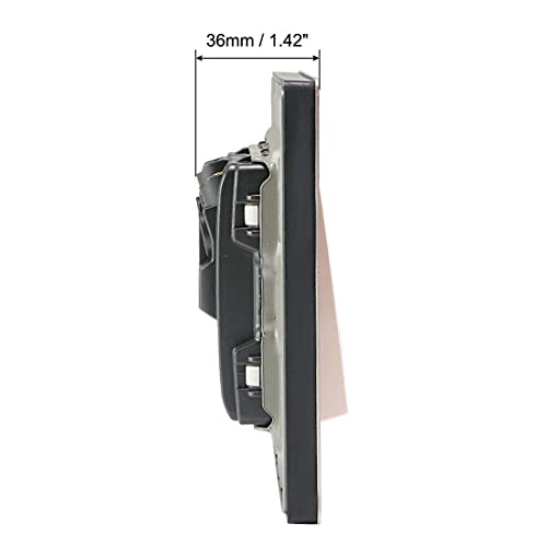 Uxcell Doorbell Push Button Switch Wall Mounted Resettable Square Gray Button Ac 250V 16A Stainless Steel Panel 86Mmx86Mm #TOP3
