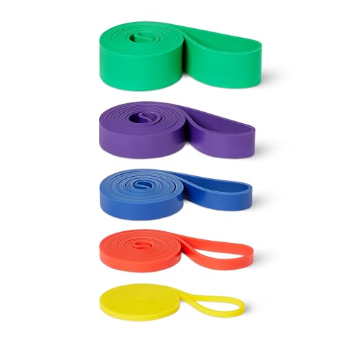 Amazon Basics Trainingsweerstandsbanden voor Tijdens het Sporten, Set van 5