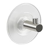 Spirella colección, ganchos de adhesión por ventosa y Acero inoxidable, transparente Kollektion Suki, Haken zum Kleben durch Saugnapf 6, PVC und Edelstahl, Material, Farbe, Größe, Tamaño