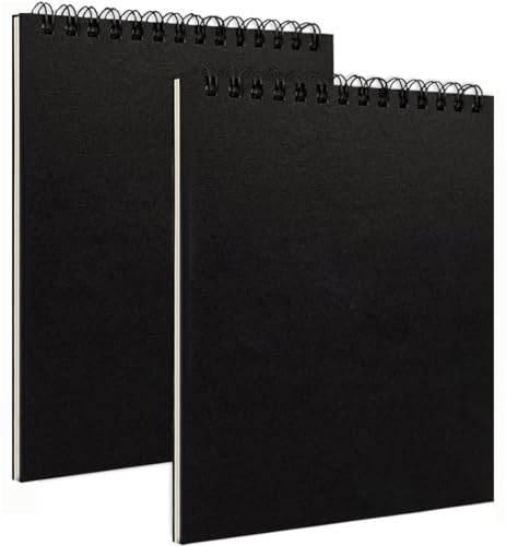 Carnet de croquis A3 paysage fini le papier qui gondole lot de 2 noirs