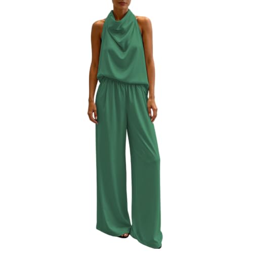 Traje de verano elegante monocolor con acabados de alta costura para mujer