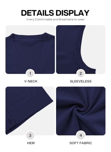 Image of VIISHOW Women's Sleeveless Sweater Vest Lightweight Soft Knit V Neck Button Down Cardigan Casual Layering Top