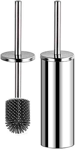 Bingobang Toilet Brush and Holder - Silver