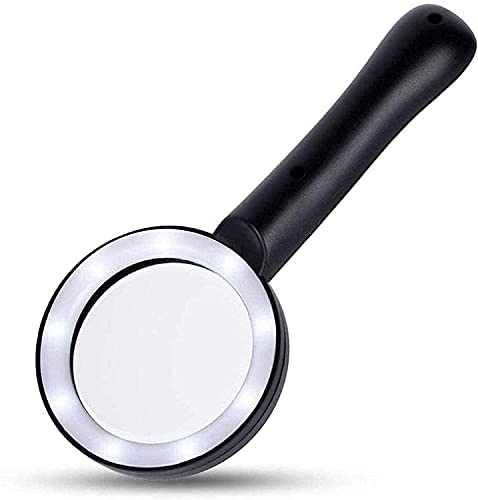 Loupe de lecture rechargeable 9 LED 6X avec câble USB inclus