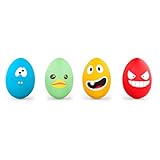 SCHITEC Squeaky Dog Toys, [4 Pack] Latex Squeaker Egg for Small Medium Pets Puppies, 2.5” Soft Animal Rubber Interactive Fetch Ball Set