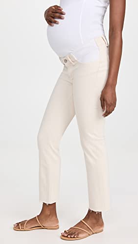Dl1961 Women's Patti Straight Maternity Jeans, Ecru, Off White, 28 #TOP3