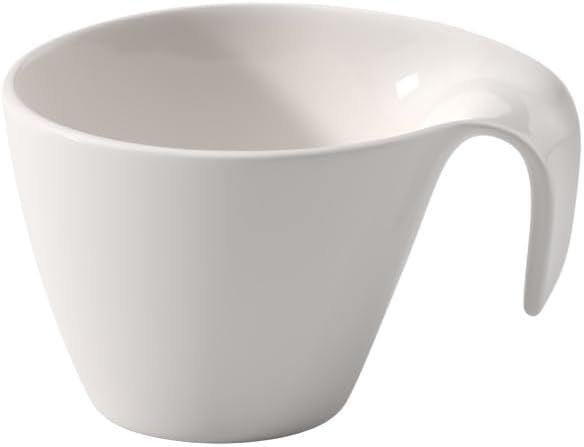 Villeroy & Boch Flow Breakfast Cup, 12.75 oz, Premium Porcelain, White