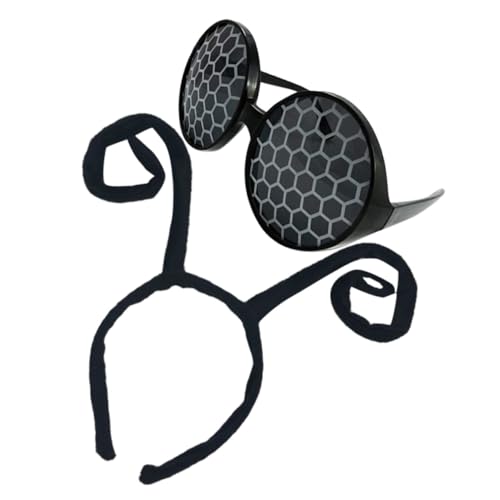 BESTonZON Diadema con Antenas de Hormiga Negra para Cosplay y Fiesta, Divertidas para Disfraz de Insecto, Accesorio Ligero para Halloween y Eventos Festivos
