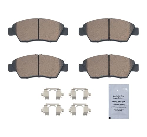 Image of HUSCH D621 Front Ceramic Brake Pads Kit Fit For Acura RSX 2002-2006, For Honda Civic 1993-1995, For Civic 2005, For Civic del Sol 1994-1997, For Fit 2007-2008