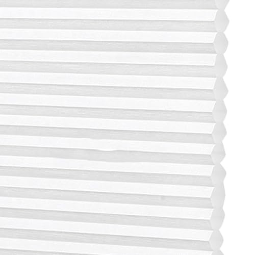 Zasłony zaciemniające o strukturze plastra miodu, lniane, do sypialni i salonu, energooszczędne, blokujące światło, białe, 100 x 100 cm