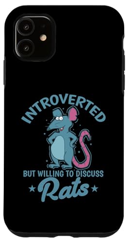Custodia per iPhone 11 Introverso ma disposto a discutere Rats Rodent