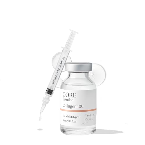 FEEL MATRIGEN Collagen 100 Ampoule Skin Elasticity & Anti-Aging Serum for Fine Lines and Wrinkles 30mL + Needleless Syringe