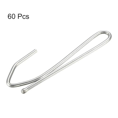 TA-VIGOR 60Pcs Pinch Pleat Curtain Hooks, Metal Pins-On Drapery Prong Hooks for Window Curtain Door Curtain and Shower Curtain - Image 3