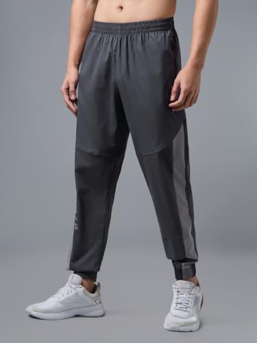 Image of TECHNOSPORT Men's Colorblock Slim Fit Sports Joggers TECHNOLITE Lightweight Active Track Pants Quick Dry Stretch Gym Running Training Fitness Activewear