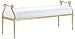 Currey and Company 7000-1041 Transitional Bench, Champ, Gld Leaf Finish, 17.50 inches, Grecian Gold