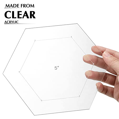 Weewooday WEEWOODAY- QUILTING-2584 6 Pieces Hexagon Quilting Templates 1 Inch thumb #3