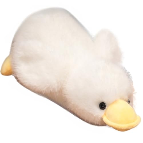 EnergyLion アヒルのぬいぐるみ 抱き枕 動物 クッション リアル ふわふわで気持ちいい かわいい リアル 暖かい 部屋飾り 癒し ギフト 誕生日 子供の日 記念日 バレンタインデー (65cm,ホワイト)