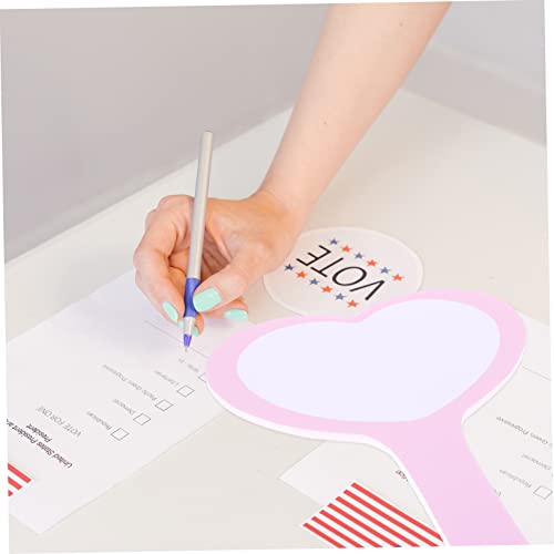 Pizarra de mano en forma de corazón blanca para escribir miniatura 4