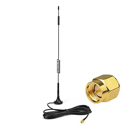 Eightwood 4G antenn SMA-anslutning 7 dbi rundstrålande 868 MHz antenn 4G extern SMA-antenn med 3M RG174 förlängningskabel kompatibel med 4G LTE trådlös WiFi-router TP Link Dlink Belkin Huawei