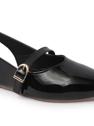 Image of SilverArrow Women's Sleekmuse Fashion Sandals|Mule Flats with Buckle Closure |Casual Wear