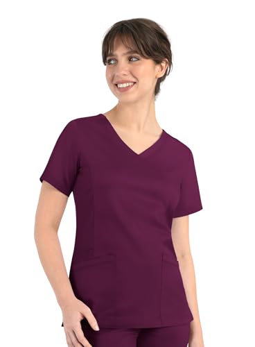 Top quirúrgico Maevn Matrix Curvado elástico morado talla M que evita la rigidez al moverte