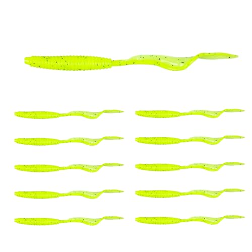 Eupheng Curly Tail Swimbait Fishing Lure, Soft Twist Tail Grub Bait
