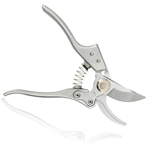Santdag 8.46" Pruning Shears - Premium Steel Blades,Professional Bypass Garden Scissors,Ergonomic Grip,Gardening & Farming Scissors，Safety Lock for Farms