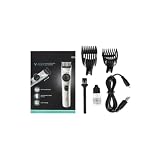 DIYEAH Men's Electric Hair Clipper and Beard Trimmer Rechargeable USB Hair Cutting Tool with Stainless Steel Blades, Washable Design for Professional Haircuts and Grooming