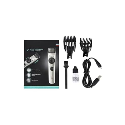 DIYEAH Men's Electric Hair Clipper and Beard Trimmer Rechargeable USB Hair Cutting Tool with Stainless Steel Blades, Washable Design for Professional Haircuts and Grooming
