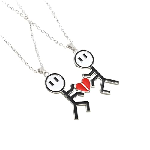 Collier magnétique argent 925 couple koala coeur brisé