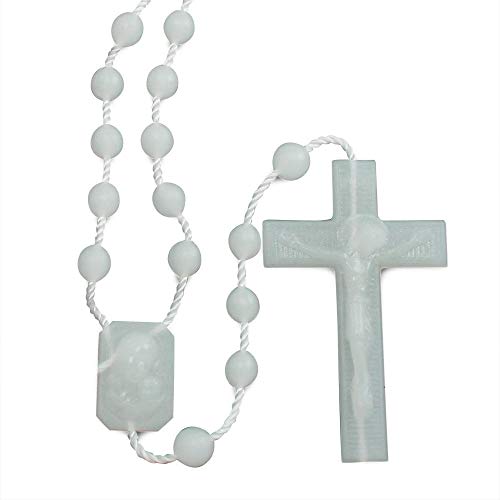 Bulk White Glow-in-the-Dark Rosary Beads