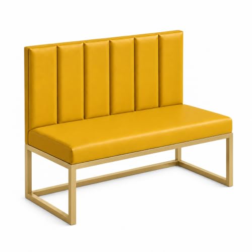 Restaurant Booth Seating, Upholstered Bench with Back, 47.2in