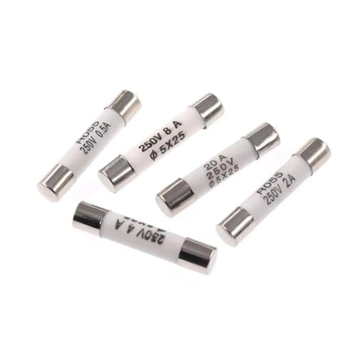 Fusible céramique RO55 6A 5x25mm à fusion rapide pour circuit électrique domestique