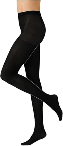 Heatguard Women's Black Thermal Tights - Opaque Winter Tights Size Medium