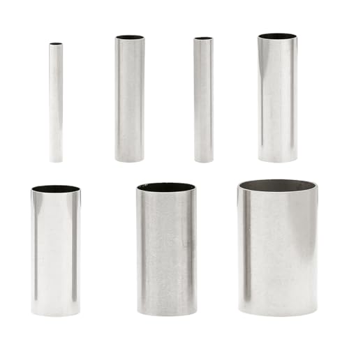 Image of Hopzab 7 Piece Round Cookie Cutters, Stainless Steel Baking Set, Assorted Sizes for Dough, Clay, Fondant, Cake Decoration, Crafting Tools, Dishwasher Safe