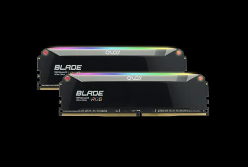 Image of OLOy DDR4 RAM 16GB (2x8GB) Piano Black Blade RGB 3600 MHz CL18 1.35V 288-Pin Desktop Gaming UDIMM (MD4U0836181BRPDA)