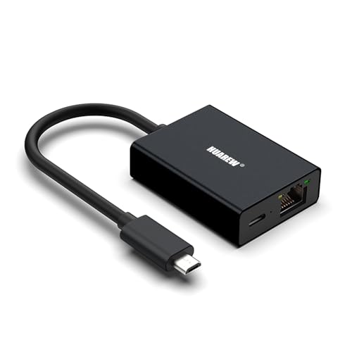 HUAREW Adaptateur Ethernet pour TV Stick, Micro USB to RJ45 Ethernet Adapter Compatible avec TV Stick 4K et Autres clés TV en Streaming.