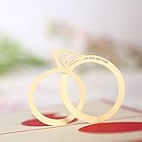 postales felicitacion bodas de oro Regalo: cada tarjeta plegable 3D tiene un sobre de alta calidad con suficiente espacio para tus felicitaciones personalizadas. La tarjeta de felicitación 3D se puede plegar y colocar en el sobre incluido