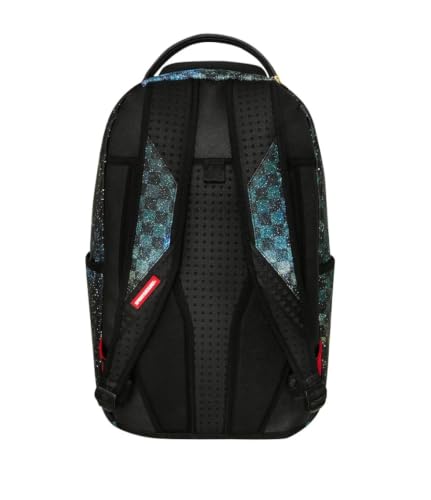 Sprayground Cosmic Couture Backpack, 18 x 6 x 11.5 Inches, PVC, with Velour Laptop Compartment and Gold Zippers