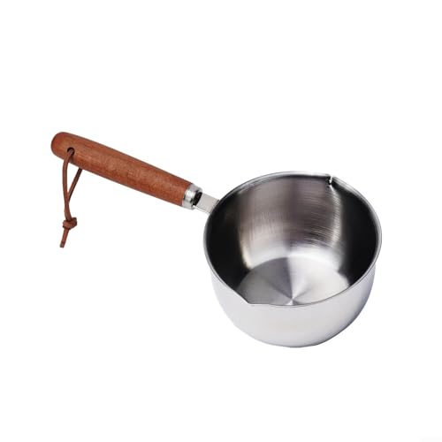 Stainless Steel Oil Pan Hot Small Pot, Cooking Butter Melting Pot Cooking Pot Chocolate Melting Pot Mini Butter Coffee Milk Warmer Pot 150ML,300ML,500ML(300ml)