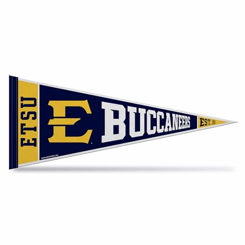 Rico Industries NCAA East Tennessee State Buccaneers Rally 12" x 30" Felt Wall Décor Pennant - Great for Home/Bed Room/Man Cave Décor
