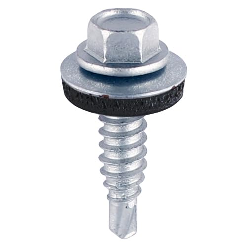 Timco - Stitching Screws - Hex - For Sheet Steel - Zinc - with EPDM Washer (Size 6.3 x 22-100 Pieces)