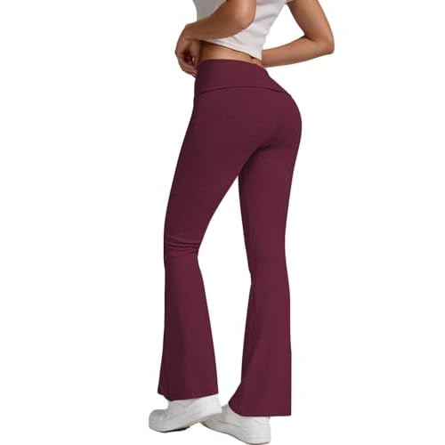 ZFLM Women's Wide Leg Sports Yoga Pants Women's High Waist Fashionable Loose Bellbottom Pants
