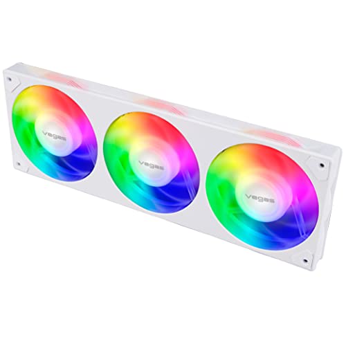 Ventilateur 360mm Akasa Vegas pour PC gamer blanc lumineux et silencieux