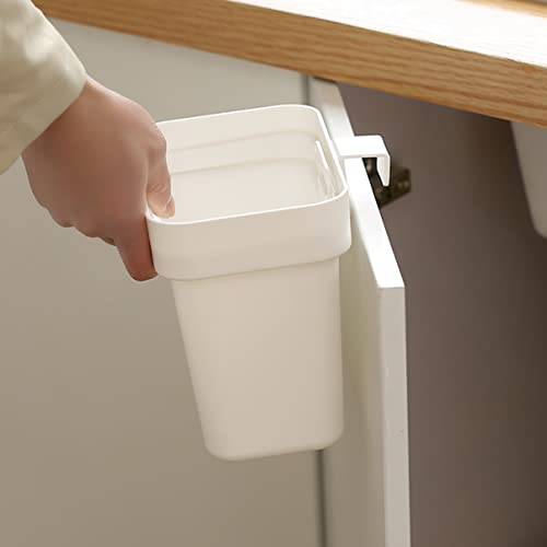 Caneca de basura rectangular colgante blanca de plástico miniatura 5