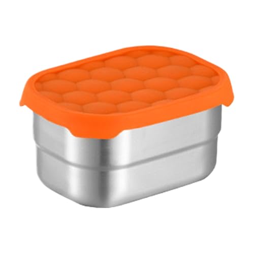 Contenedor de aperitivos de acero inoxidable - Utensilios de cocina de acero inoxidable a prueba de fugas | Cajas de aperitivos apilables - para camping picnic deportes playa al aire libre senderismo