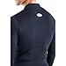 Under Armour Men's HeatGear Armour Mock Long Sleeve T-Shirt, Black (001)/White, Medium